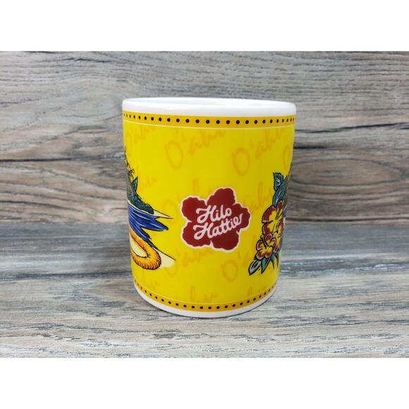 Hilo Hattie O'ahu 2002 Hawaii Island Heritage Coffee Hibiscus Yellow - Picture 2 of 8